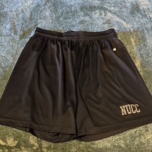 NUCC Black Athletic Shorts with Logo